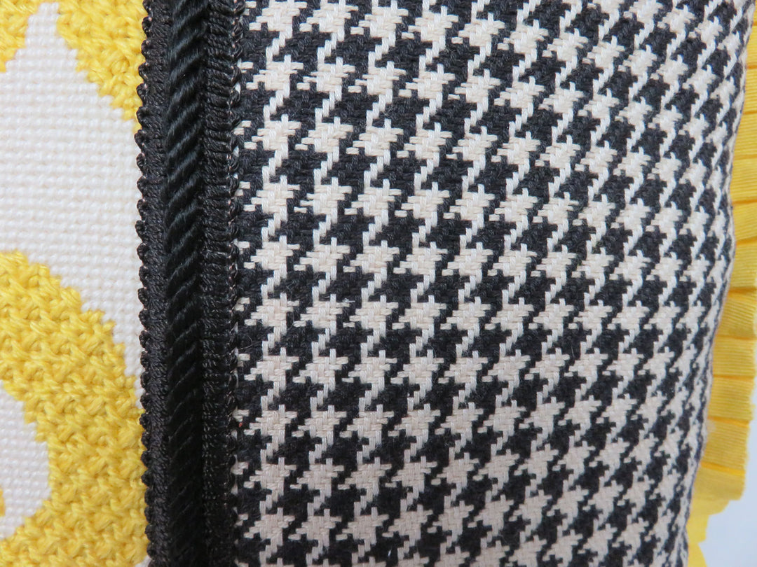Contemporary Needlepoint Throw Pillow