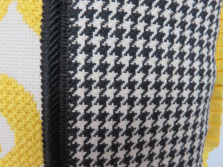 Contemporary Needlepoint Throw Pillow