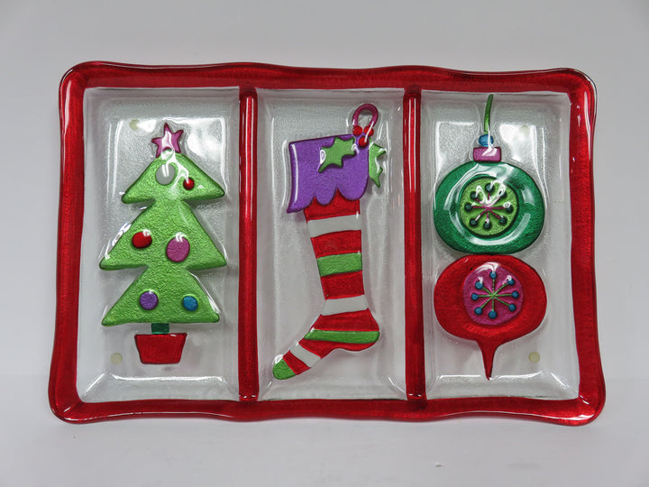 Silvestri Fused Glass Divided Dish