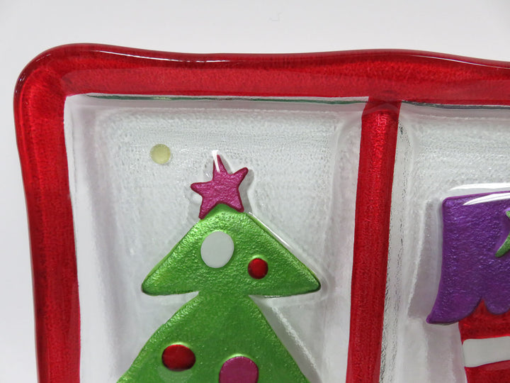 Silvestri Fused Glass Divided Dish