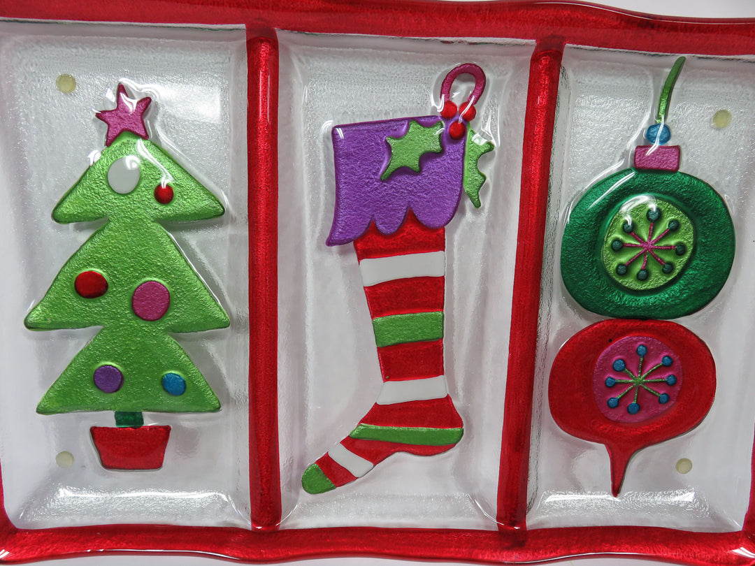 Silvestri Fused Glass Divided Dish