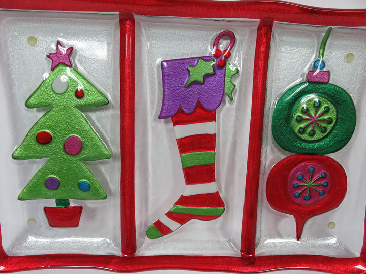 Silvestri Fused Glass Divided Dish