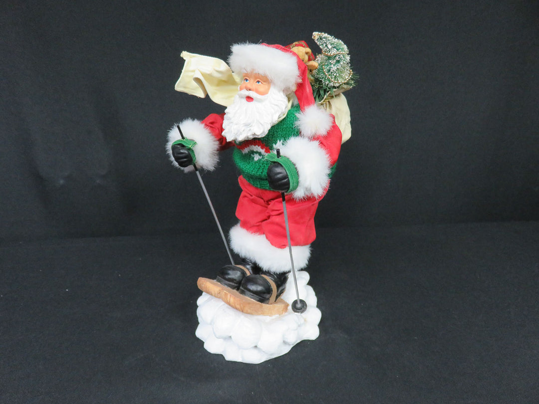 Papier Mache Skiing Santa