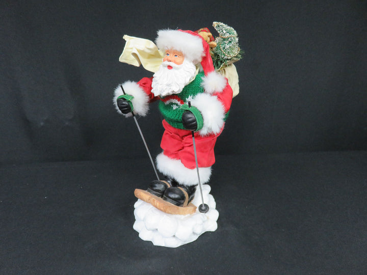 Papier Mache Skiing Santa