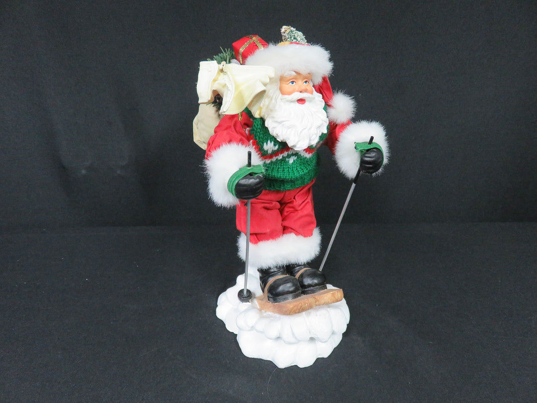 Papier Mache Skiing Santa