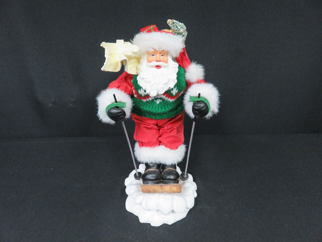Papier Mache Skiing Santa