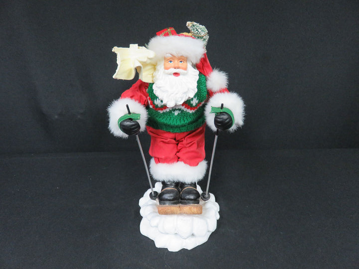 Papier Mache Skiing Santa