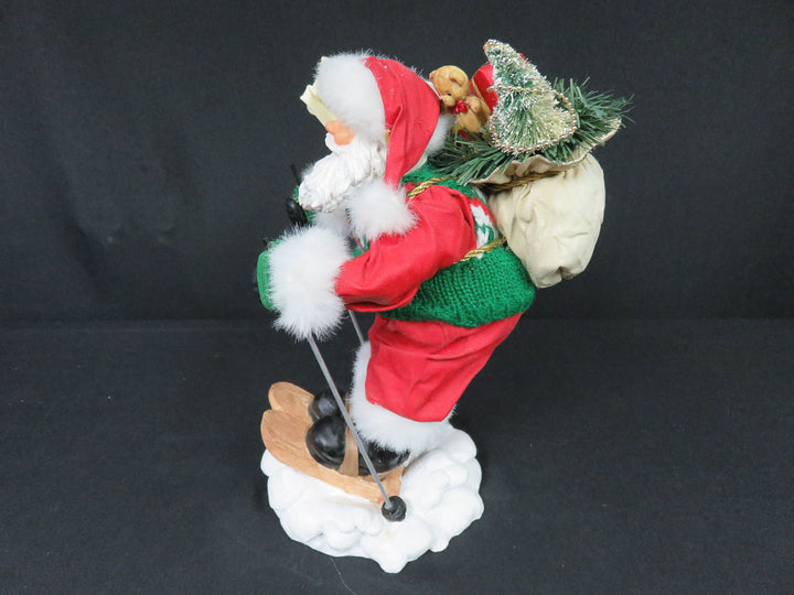 Papier Mache Skiing Santa