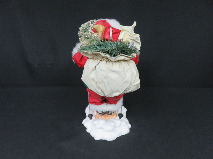 Papier Mache Skiing Santa