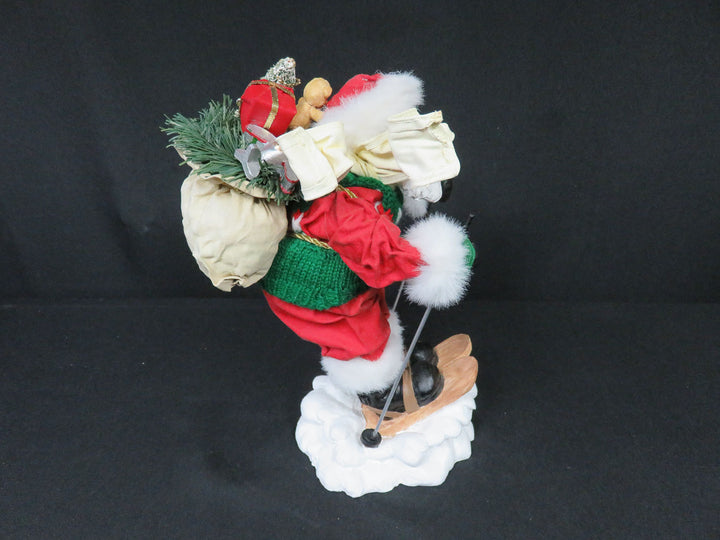 Papier Mache Skiing Santa