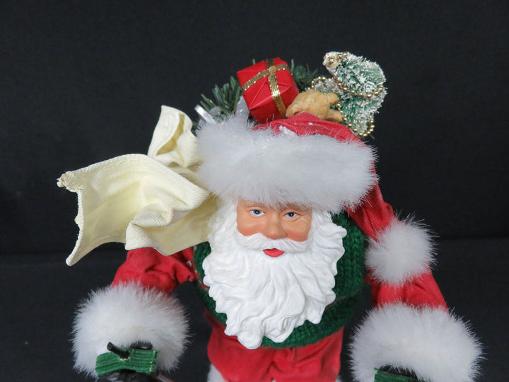 Papier Mache Skiing Santa