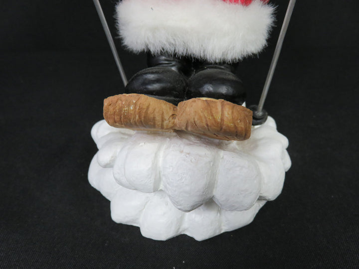 Papier Mache Skiing Santa