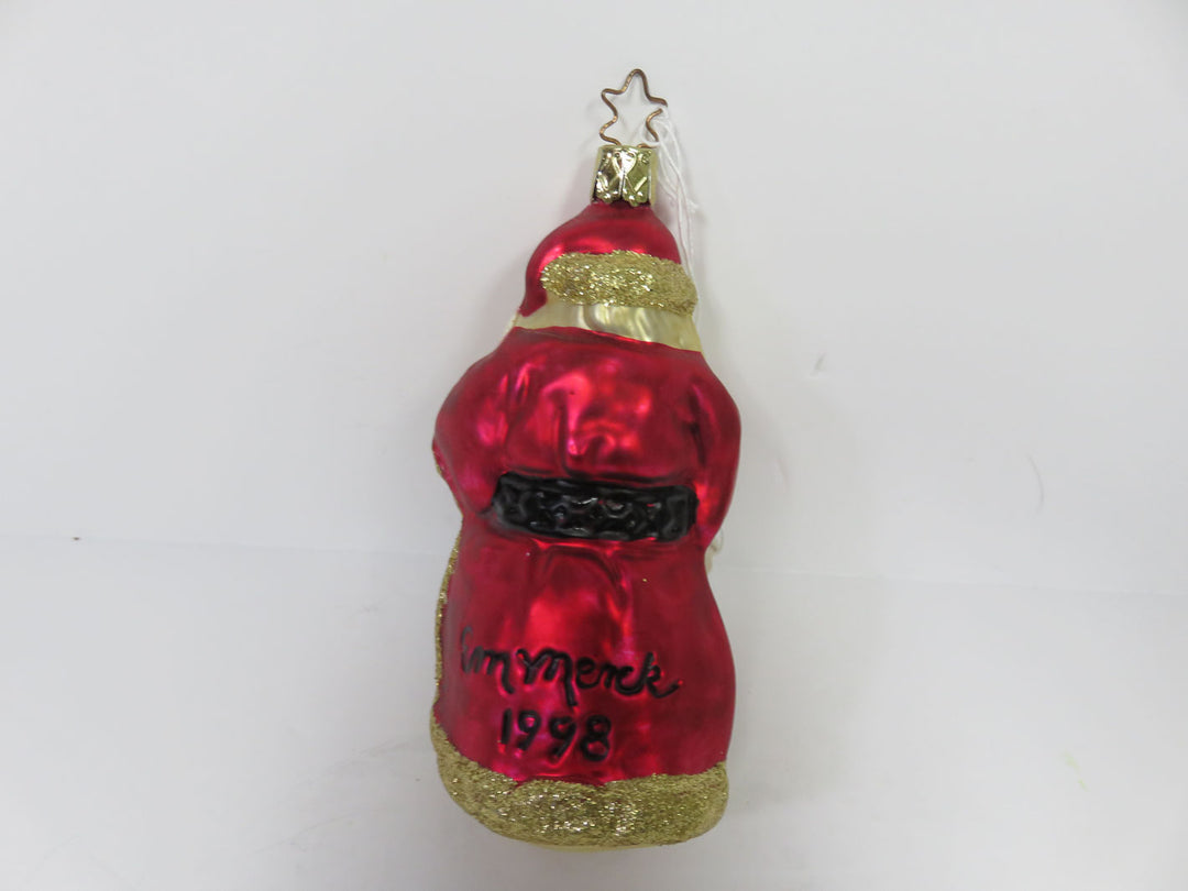 German Signed Santa Ornament