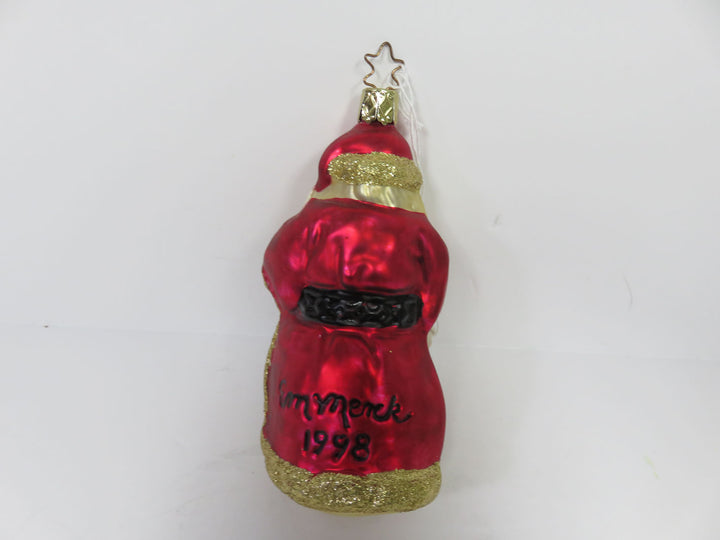 German Signed Santa Ornament