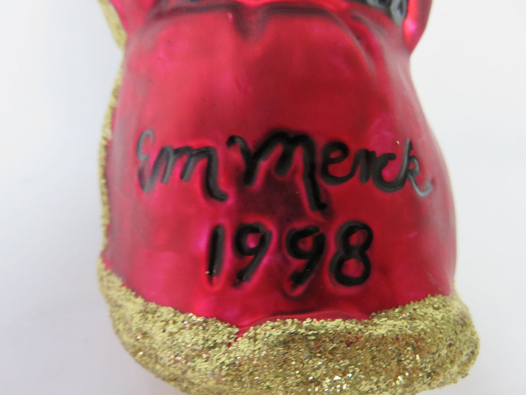 German Signed Santa Ornament