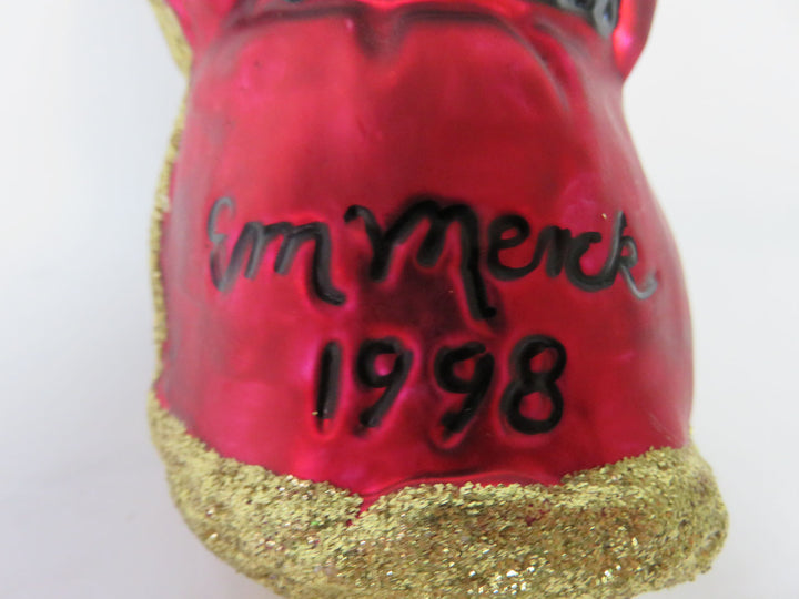 German Signed Santa Ornament