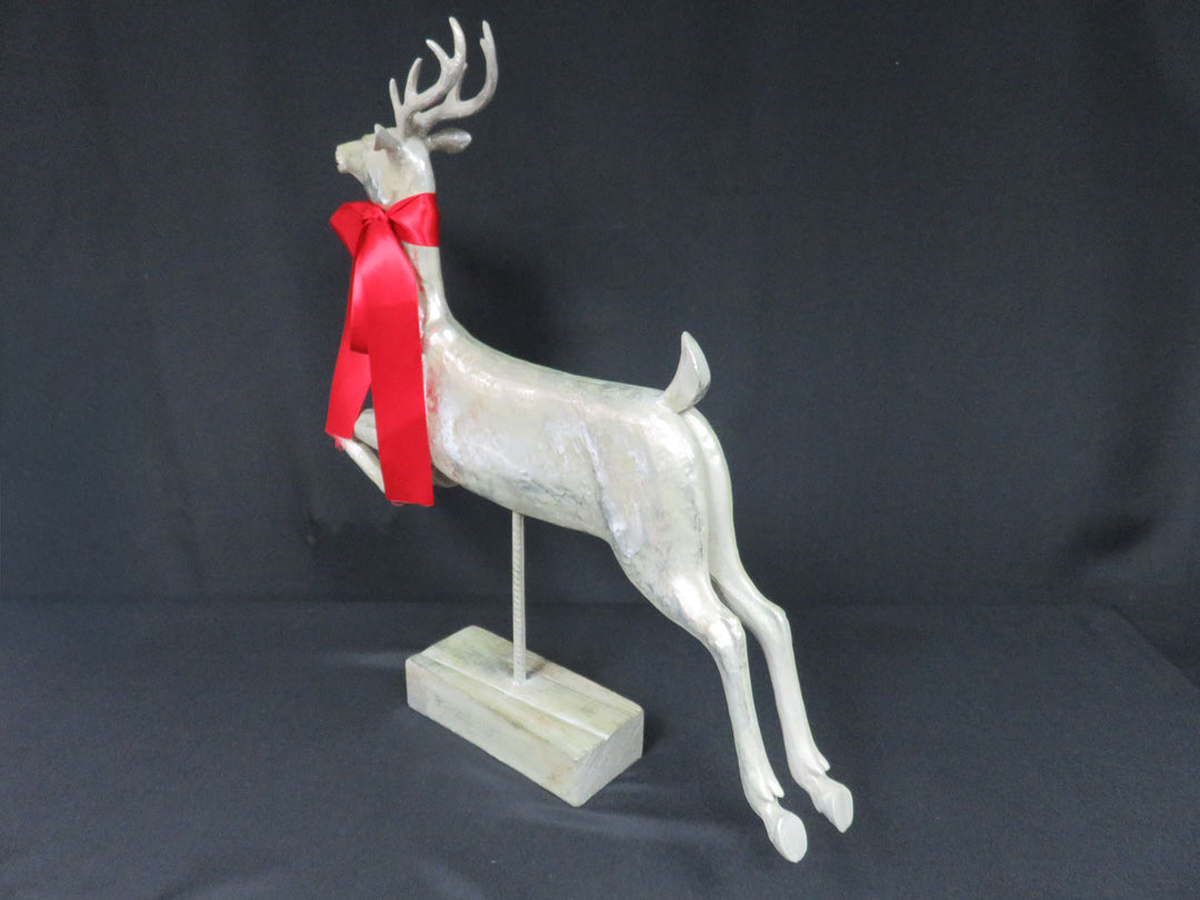 Antiqued Silver Reindeer Figurine