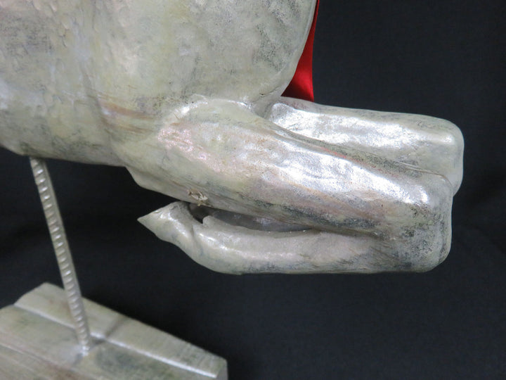 Antiqued Silver Reindeer Figurine