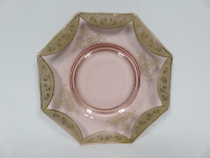 Rose Glass Compote & Underplate