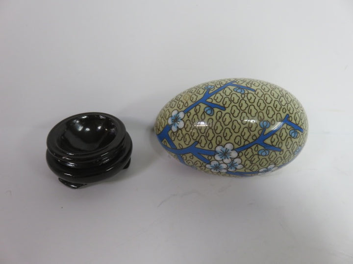 Cloisonne Egg on Stand