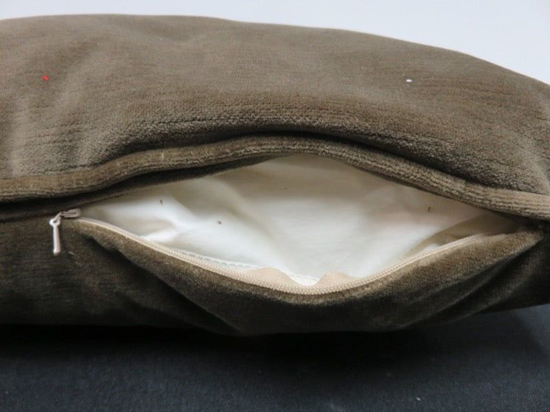 Brown Velvet Throw Pillow