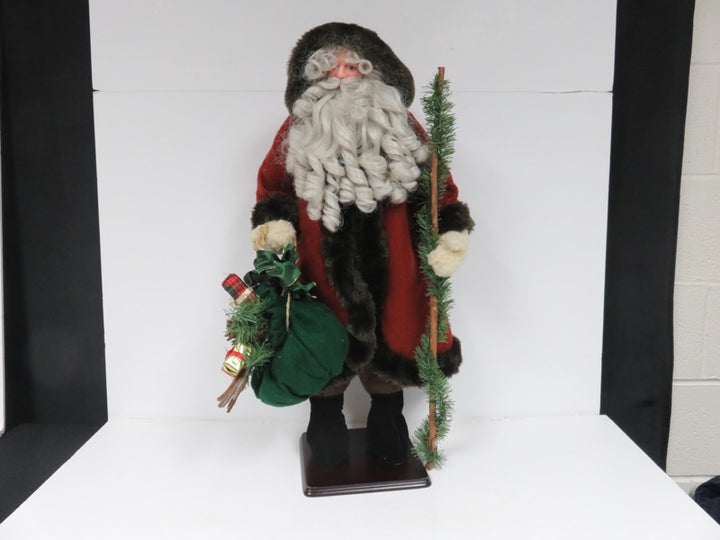 Tall Burgundy Robed Father Christmas