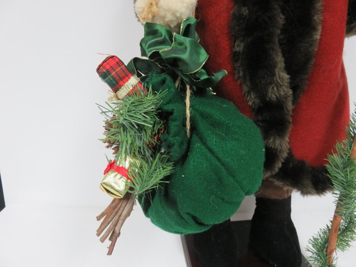 Tall Burgundy Robed Father Christmas