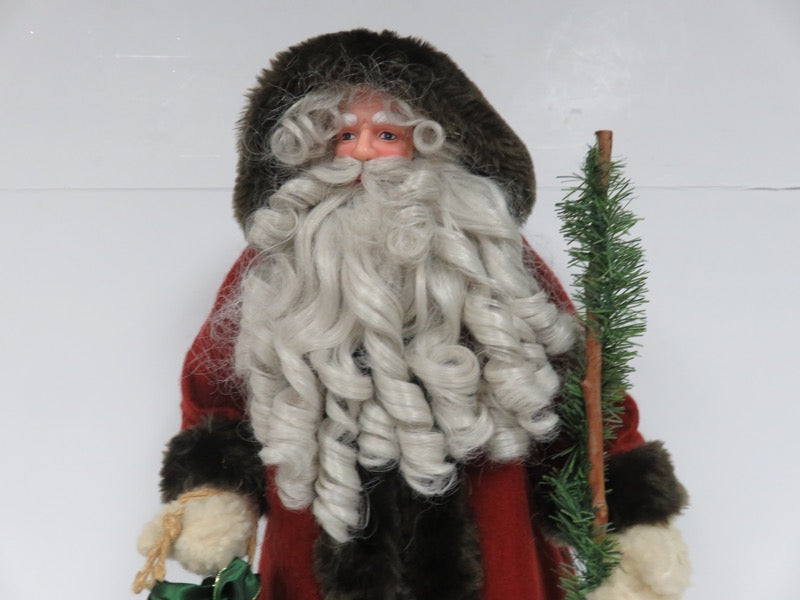 Tall Burgundy Robed Father Christmas