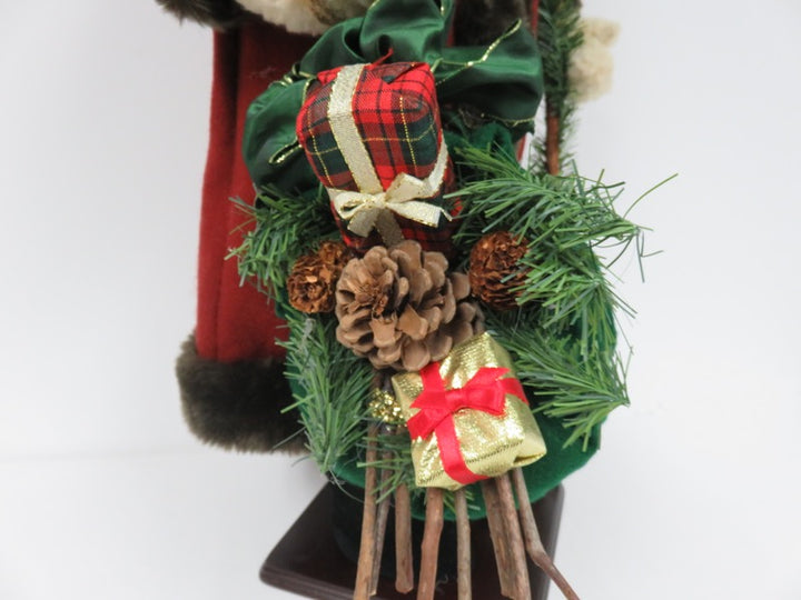 Tall Burgundy Robed Father Christmas