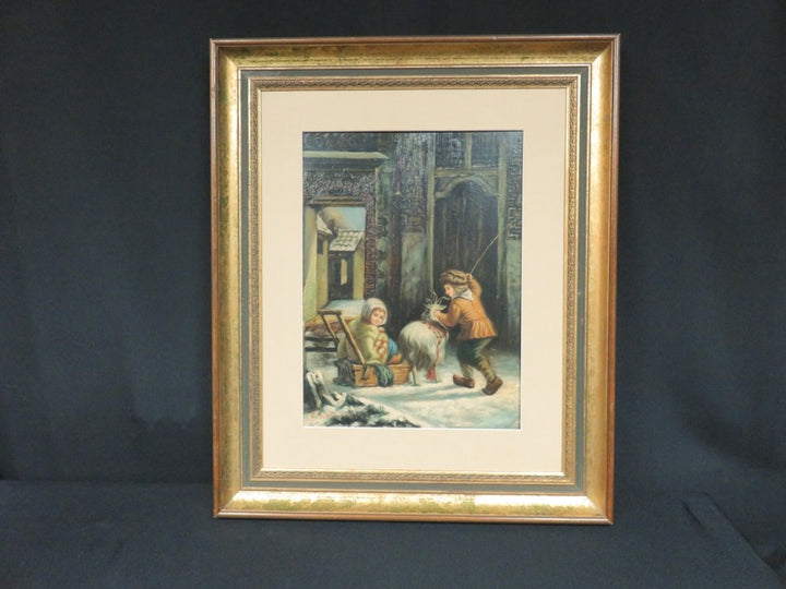 Nostalgic Sled Scene Print