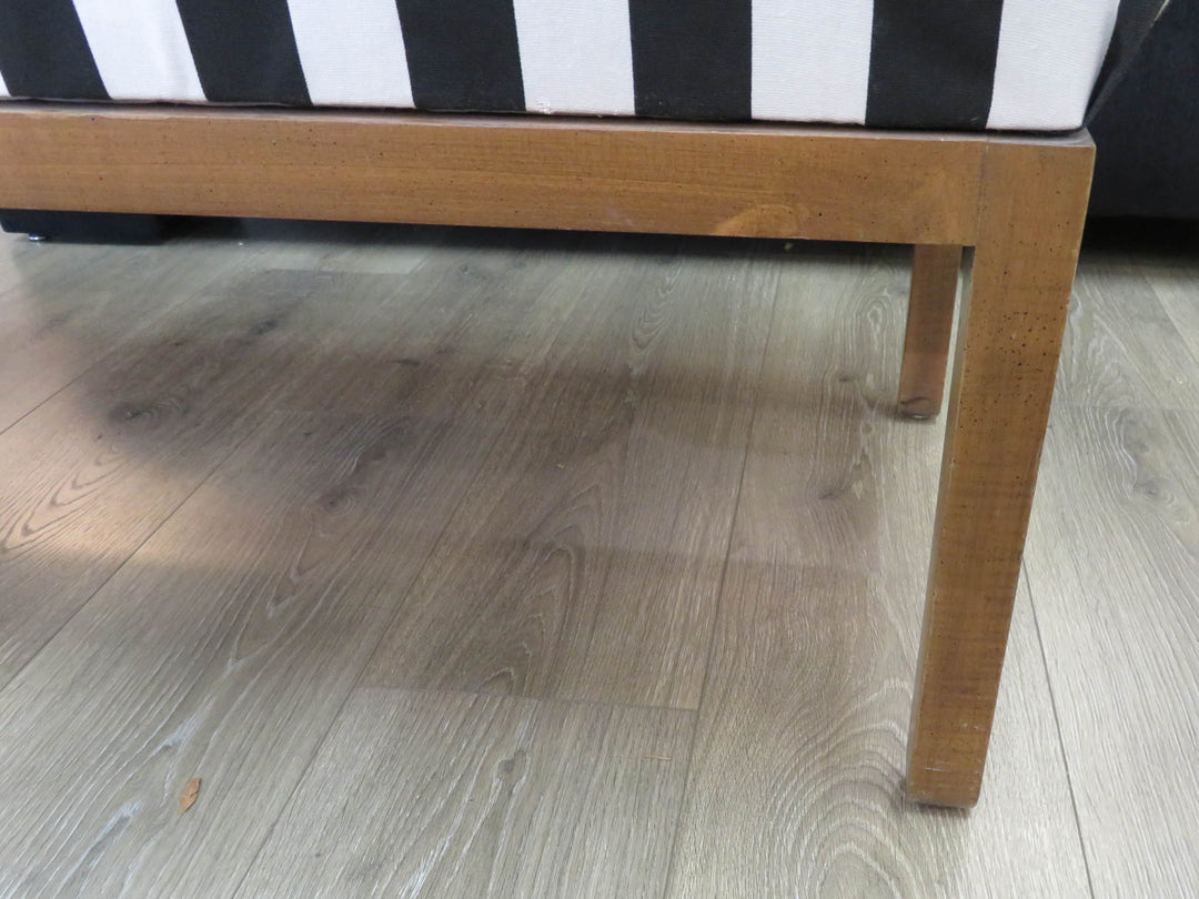 Black & White Striped Bench