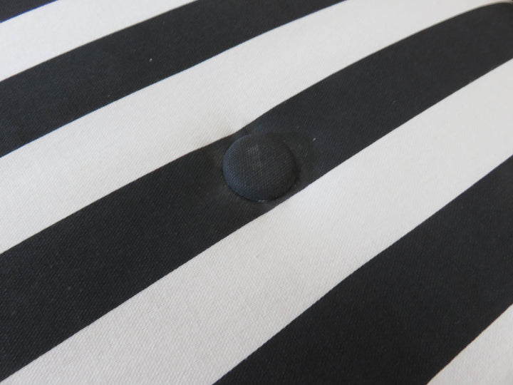 Black & White Striped Bench