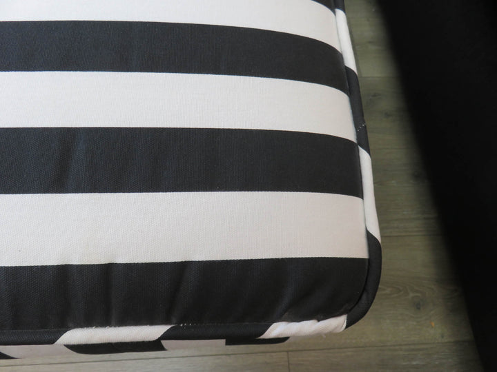 Black & White Striped Bench