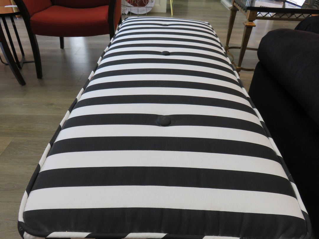 Black & White Striped Bench