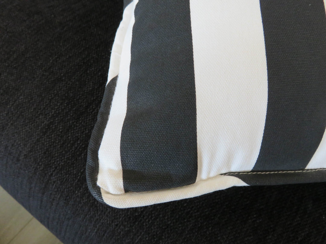 Black & White Striped Bench