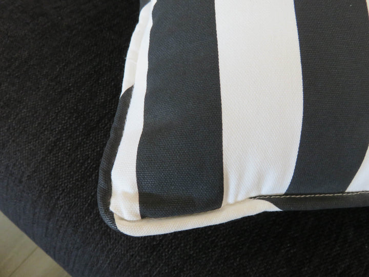 Black & White Striped Bench