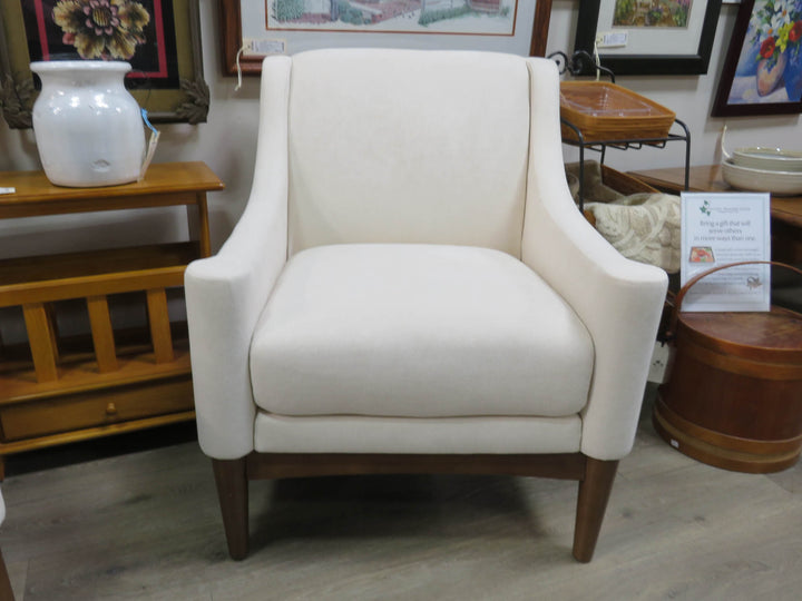 Cream Upolstered Arm Chair