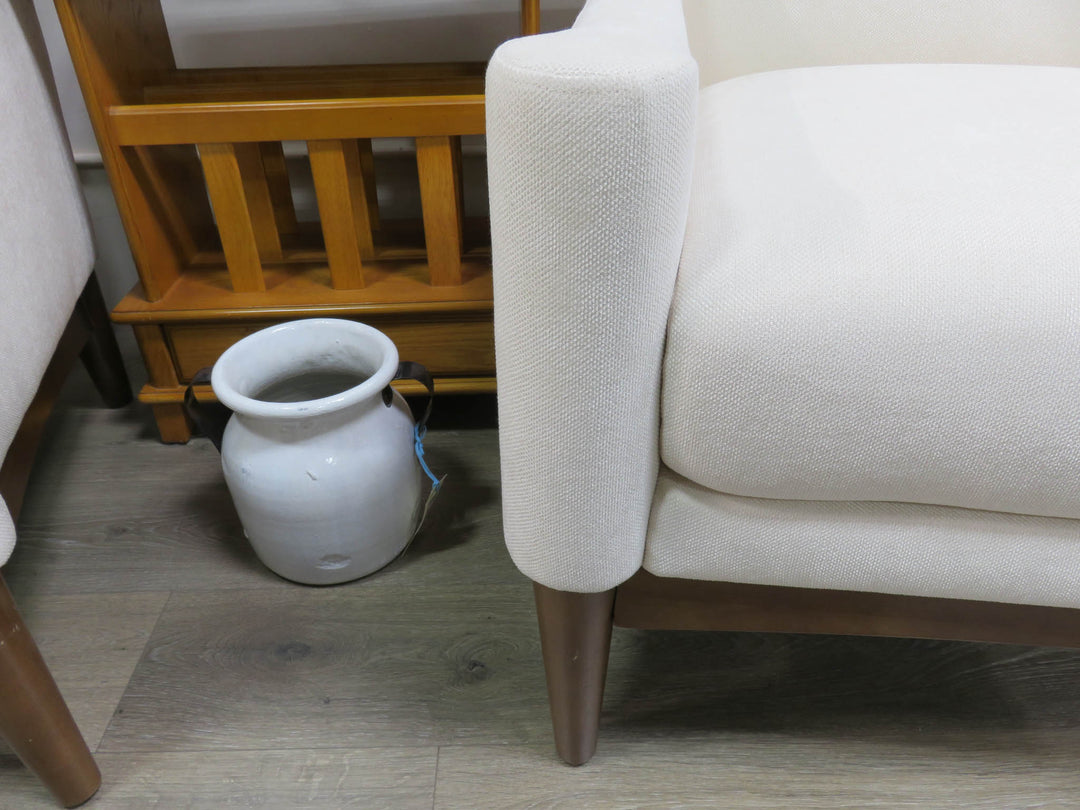 Cream Upolstered Arm Chair