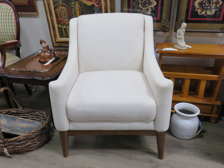 Cream Upolstered Arm Chair