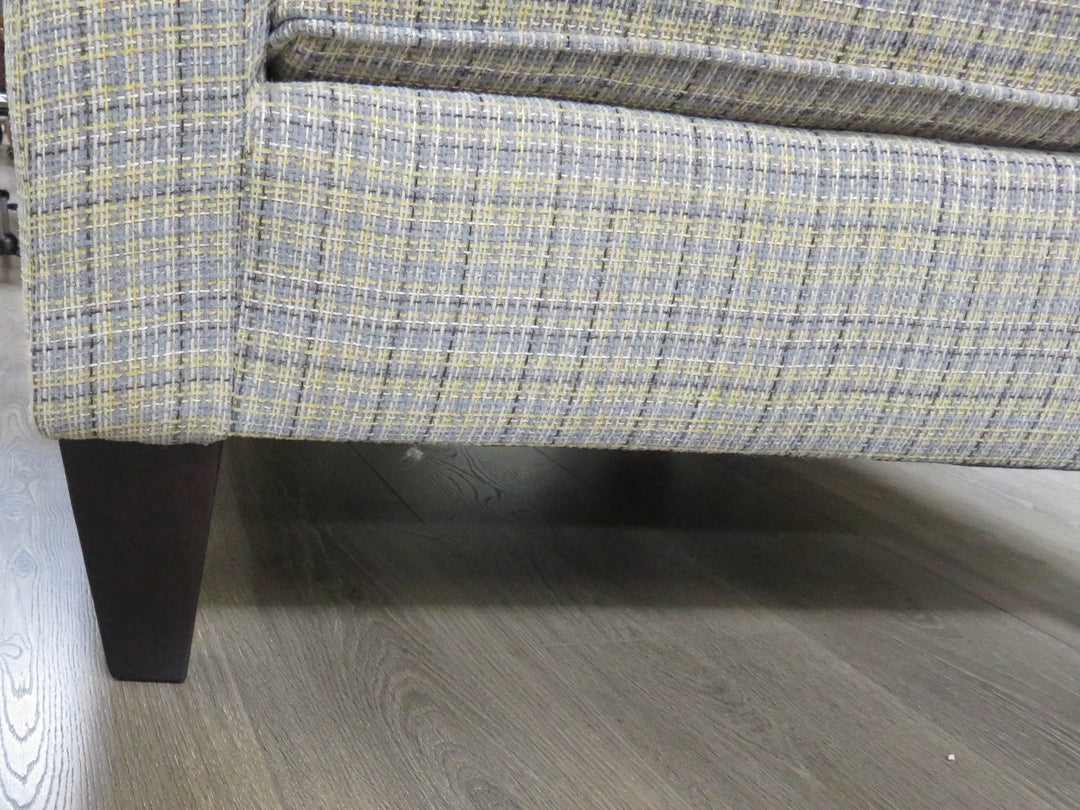 Upholstered Plaid Arm Chair