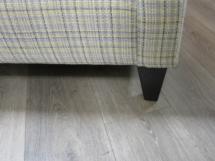 Upholstered Plaid Arm Chair