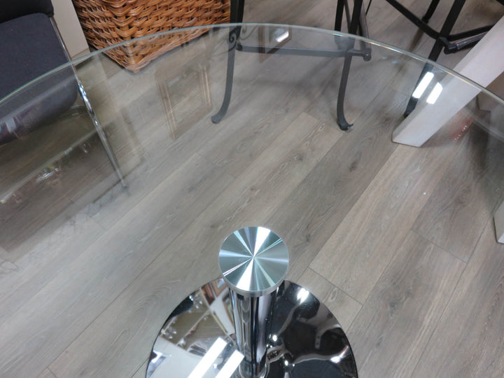 Round Glass Topped Table
