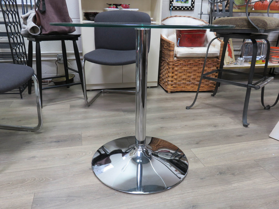 Round Glass Topped Table
