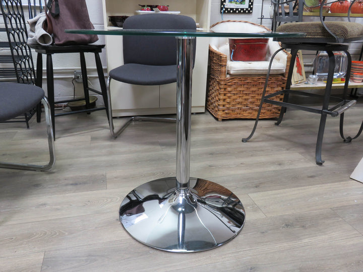 Round Glass Topped Table