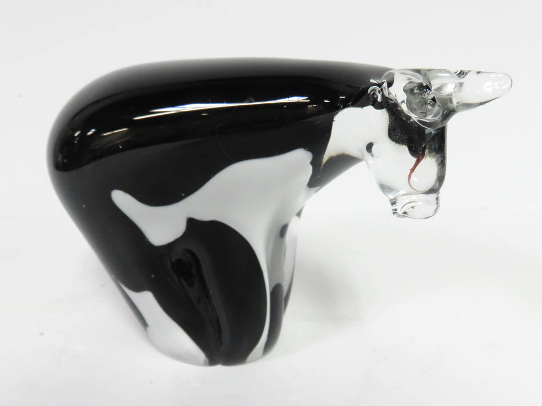 Art Glass Cow Figure