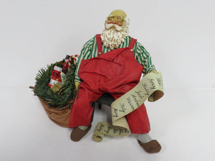 Paper Mache Santa and Bag