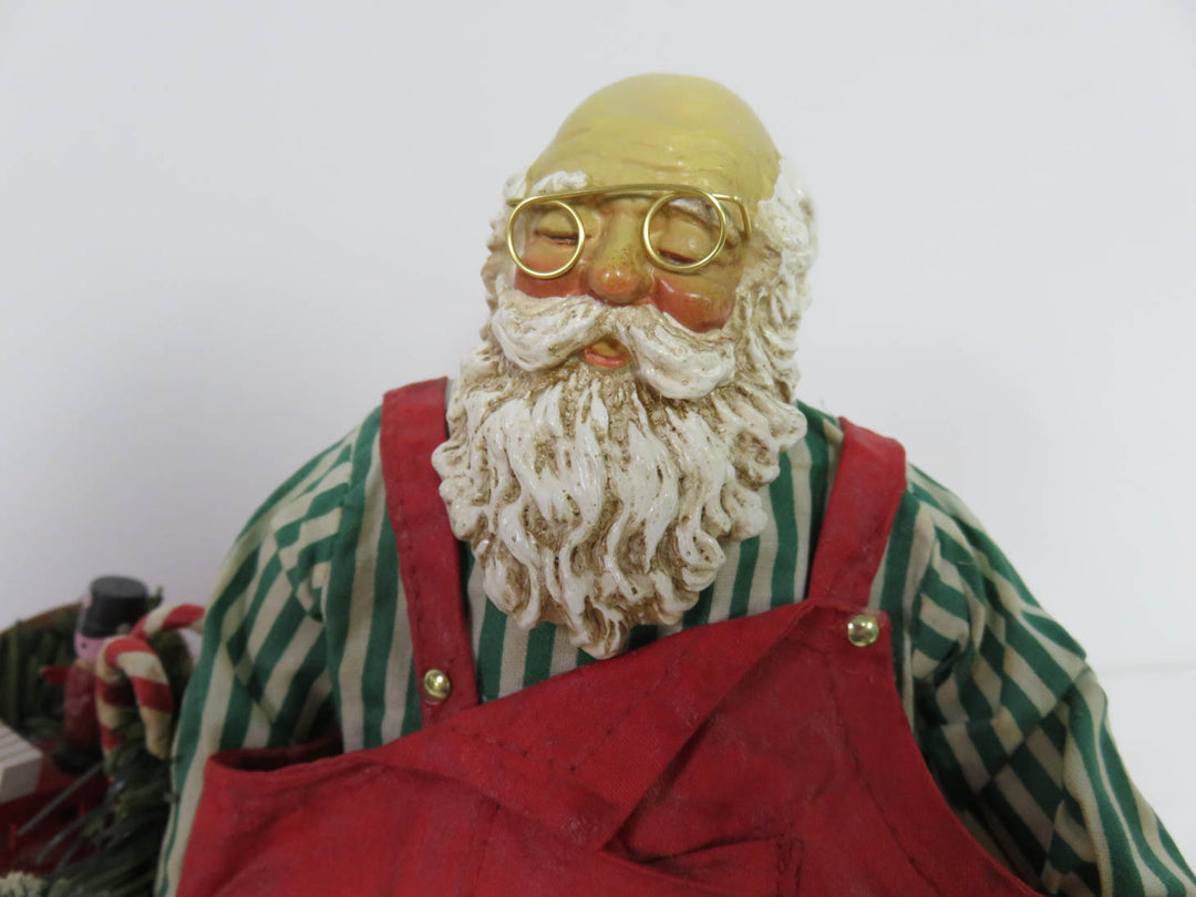 Paper Mache Santa and Bag