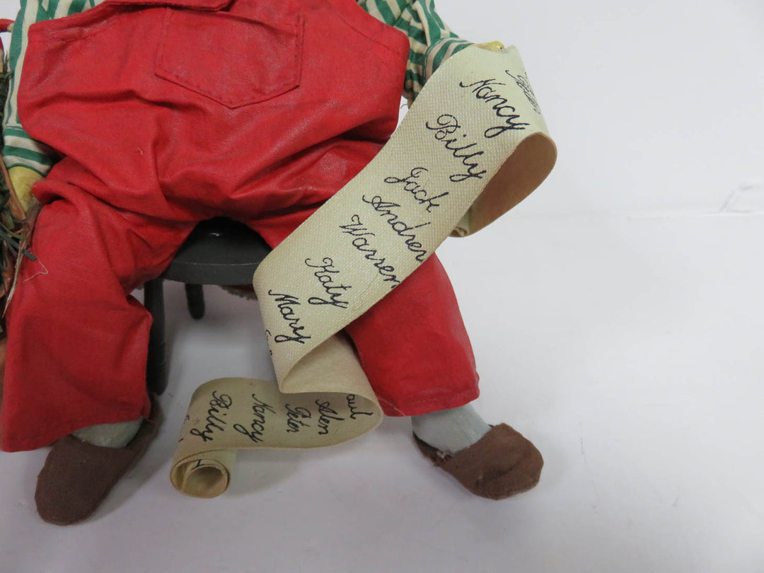 Paper Mache Santa and Bag