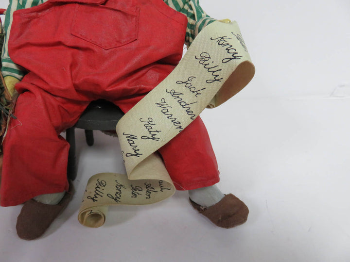 Paper Mache Santa and Bag