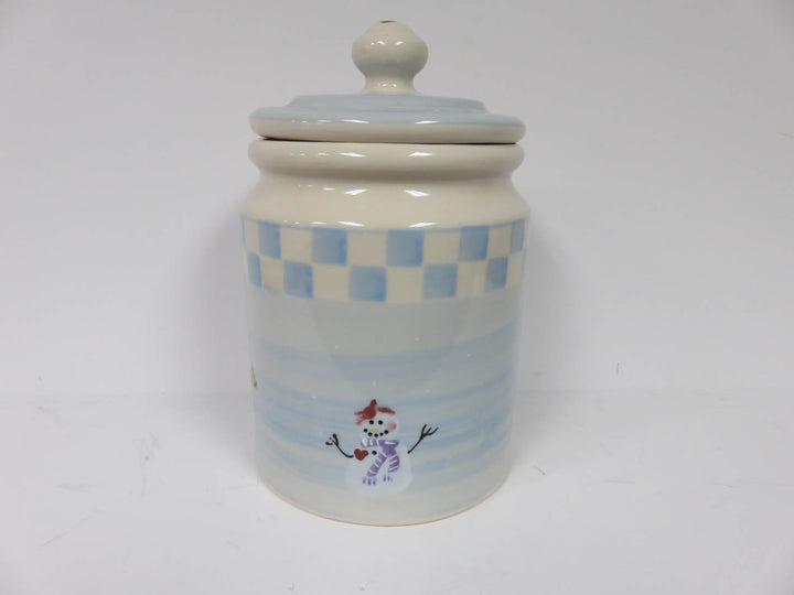 Crate & Barrel "Snow People" Cookie Jar
